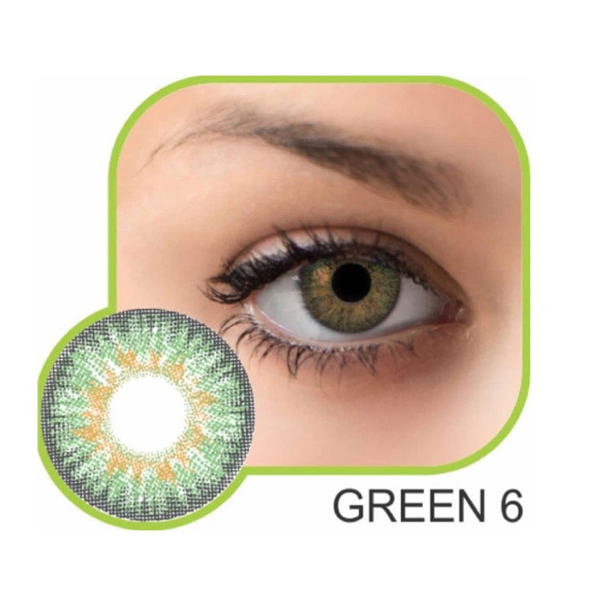 لنز سبز عسلی گلامور Green 06